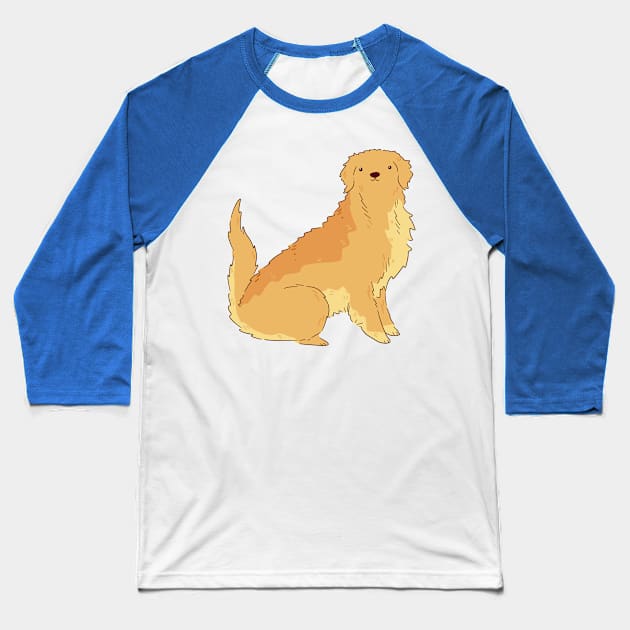 Fluffy Golden Retriever Baseball T-Shirt by saradaboru